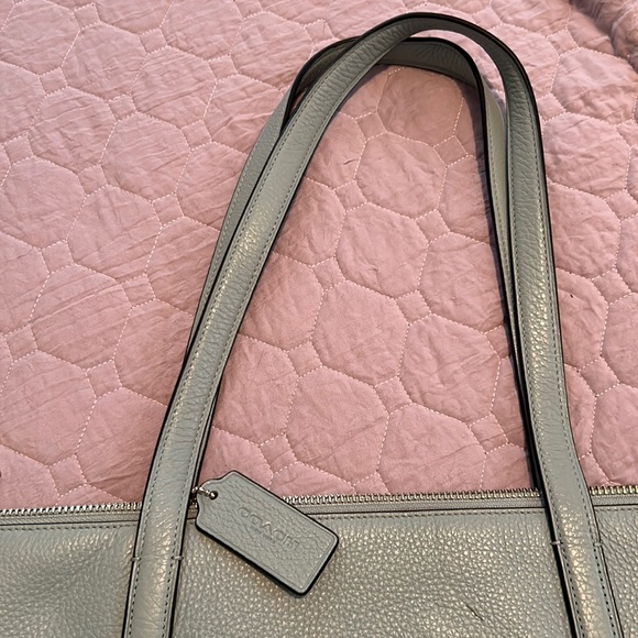 Coach Aqua Leather Tote - Picture 3 of 9